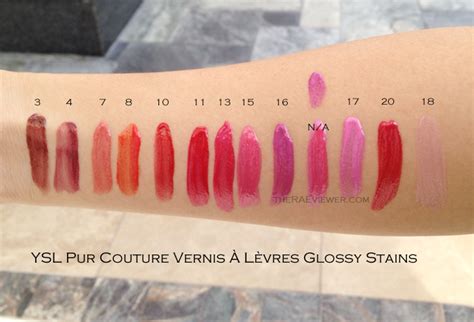 ysl glossy stain swatches 14|ysl glossy stain 12.